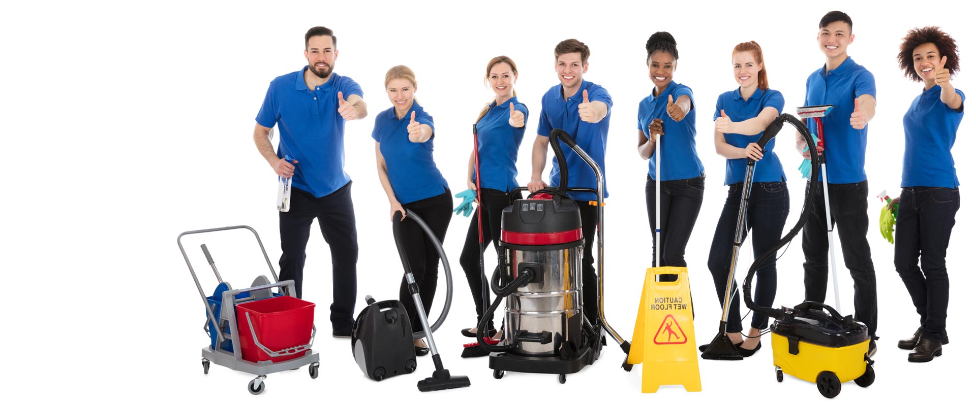 The B&J Cleaning team of cleaners.