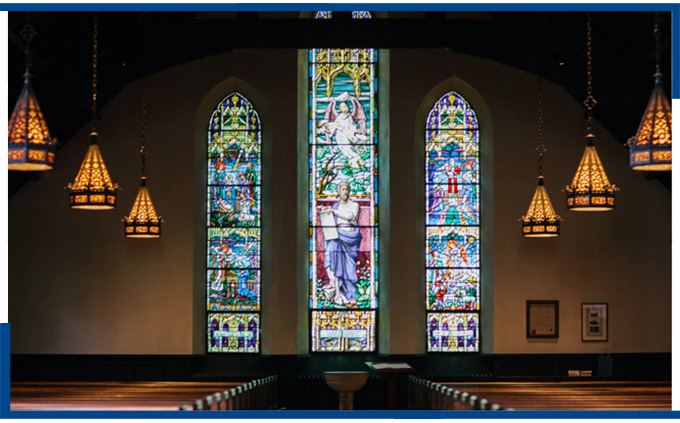 A peaceful and well-kept religious space, exemplifying the outcomes of professional janitorial solutions for churches and religious buildings.